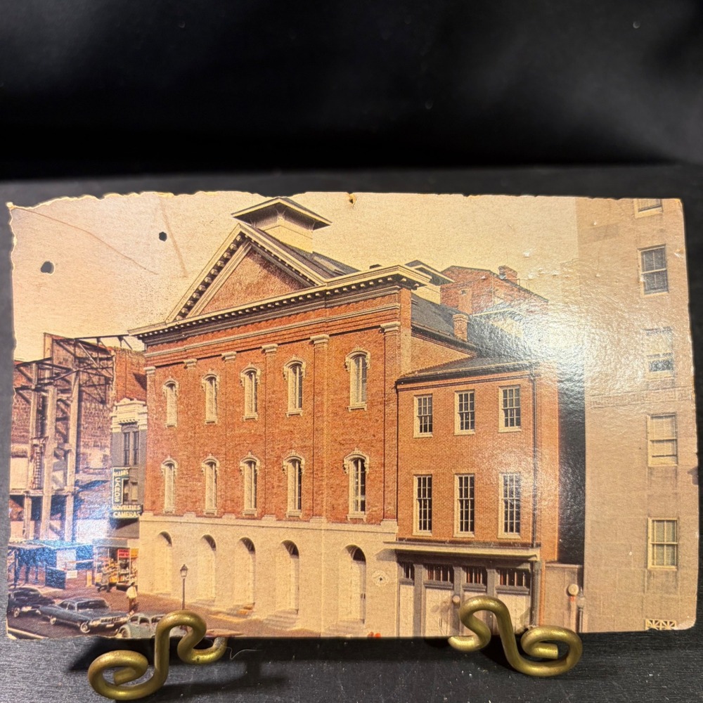 Vintage Ford's Theatre Postcard Abraham Lincoln Assassination Site PE-68 Fairfax
